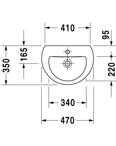 Раковина 47х35 см Duravit Darling New 0731470000