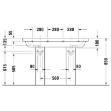 Раковина 120х49 см Duravit D-Code 03481200002