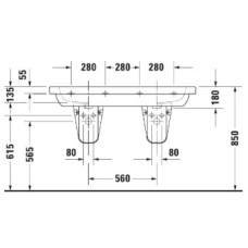 Раковина 120х49 см Duravit D-Code 03481200002