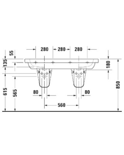 Раковина 120х49 см Duravit D-Code 03481200002