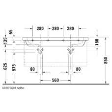 Раковина 120х49 см Duravit D-Code 03481200002