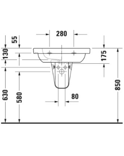 Раковина 65х48,5 см Duravit D-Code 03426500002