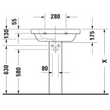 Раковина 65х48,5 см Duravit D-Code 03426500002