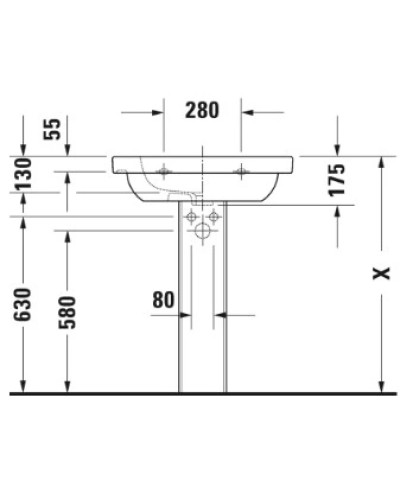 Раковина 65х48,5 см Duravit D-Code 03426500002