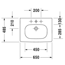 Раковина 65х48,5 см Duravit D-Code 03426500002