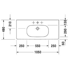 Раковина 105х48 см Duravit D-Code 03421000002