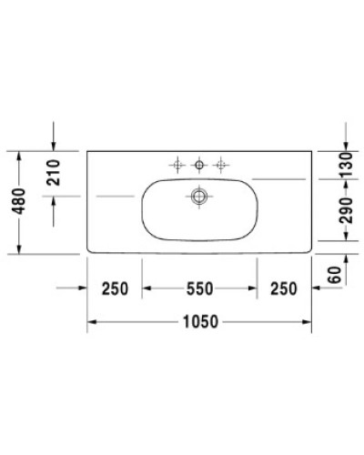 Раковина 105х48 см Duravit D-Code 03421000002