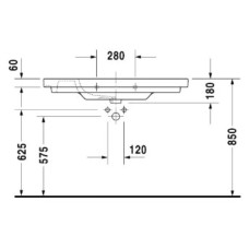 Раковина 105х48 см Duravit D-Code 03421000002