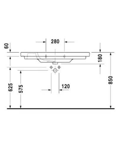 Раковина 105х48 см Duravit D-Code 03421000002