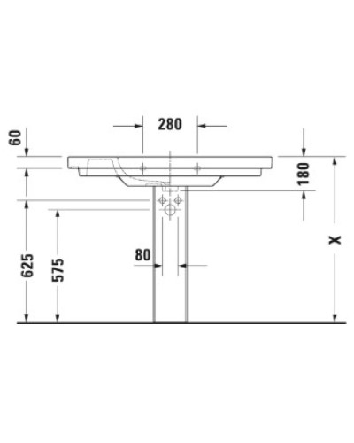 Раковина 105х48 см Duravit D-Code 03421000002