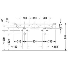 Раковина 130х48 см Duravit DuraStyle 2338130000