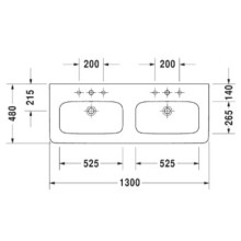 Раковина 130х48 см Duravit DuraStyle 2338130000