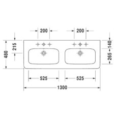 Раковина 130х48 см Duravit DuraStyle 2338130000