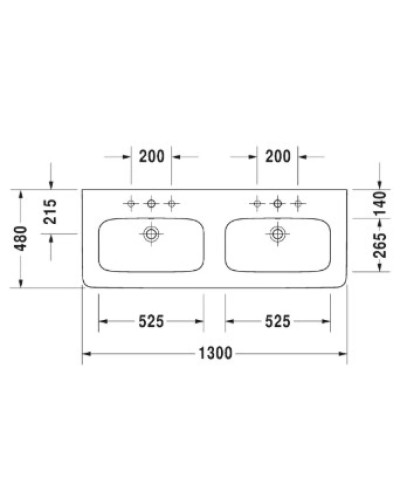 Раковина 130х48 см Duravit DuraStyle 2338130000