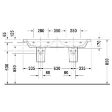 Раковина 130х48 см Duravit DuraStyle 2338130000