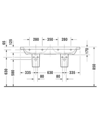 Раковина 130х48 см Duravit DuraStyle 2338130000