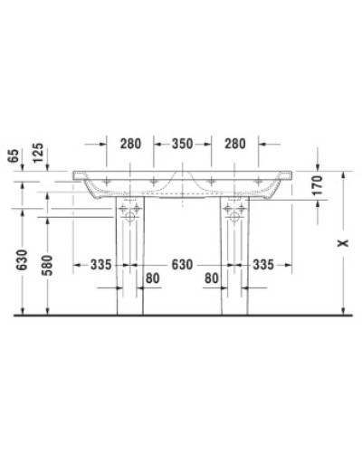 Раковина 130х48 см Duravit DuraStyle 2338130000