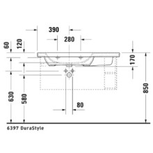 Раковина 100х48 см Duravit DuraStyle 2325100000
