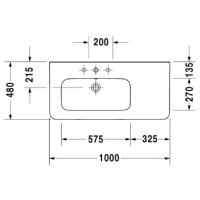 Раковина 100х48 см Duravit DuraStyle 2325100000