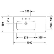 Раковина 100х48 см Duravit DuraStyle 2325100000