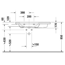 Раковина 100х48 см Duravit DuraStyle 2325100000