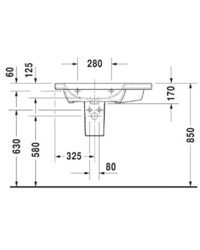 Раковина 80х48 см Duravit DuraStyle 2325800000
