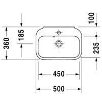 Раковина 50х36 см Duravit Happy D.2 0709500000