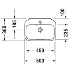 Раковина 50х36 см Duravit Happy D.2 0709500000