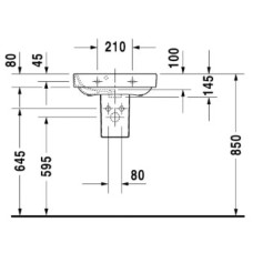 Раковина 50х36 см Duravit Happy D.2 0709500000
