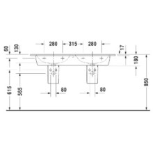 Раковина 130х49 см Duravit ME by Starck 2336130000