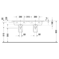 Раковина 130х49 см Duravit ME by Starck 2336130000
