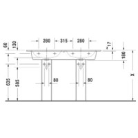 Раковина 130х49 см Duravit ME by Starck 2336130000