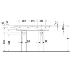 Раковина 130х49 см Duravit ME by Starck 2336130000