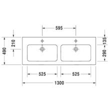 Раковина 130х49 см Duravit ME by Starck 2336130000