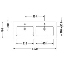 Раковина 130х49 см Duravit ME by Starck 2336130000