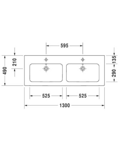 Раковина 130х49 см Duravit ME by Starck 2336130000