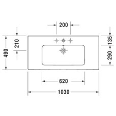 Раковина 103х49 см Duravit ME by Starck 2336100000