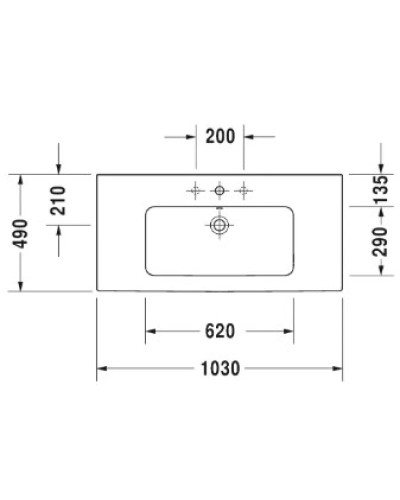 Раковина 103х49 см Duravit ME by Starck 2336100000