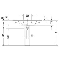 Раковина 103х49 см Duravit ME by Starck 2336100000