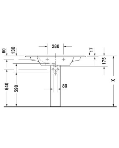 Раковина 103х49 см Duravit ME by Starck 2336100000