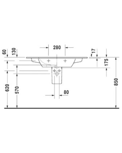 Раковина 103х49 см Duravit ME by Starck 2336100000