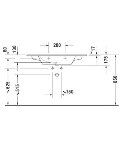 Раковина 103х49 см Duravit ME by Starck 2336100000