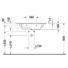 Раковина 83х49 см Duravit ME by Starck 2336830000