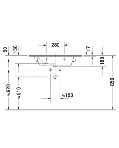 Раковина 83х49 см Duravit ME by Starck 2336830000