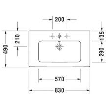 Раковина 83х49 см Duravit ME by Starck 2336830000