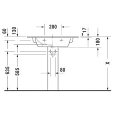 Раковина 83х49 см Duravit ME by Starck 2336830000