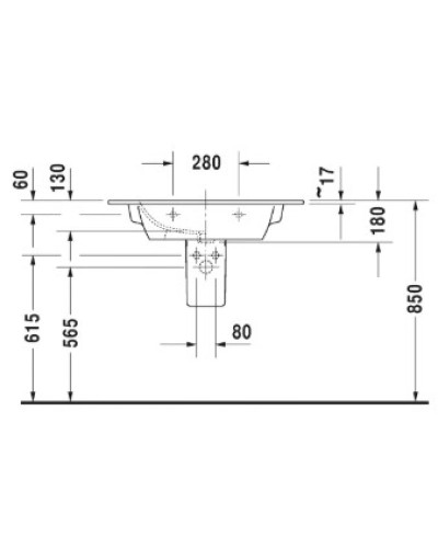 Раковина 83х49 см Duravit ME by Starck 2336830000