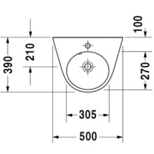 Раковина 50х39 см Duravit Starck 2 0714500000