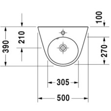 Раковина 50х39 см Duravit Starck 2 0714500000