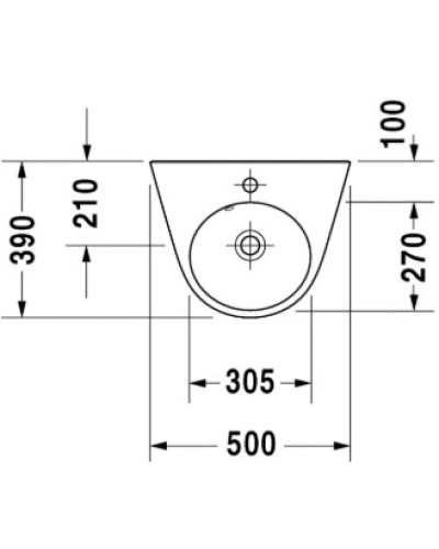 Раковина 50х39 см Duravit Starck 2 0714500000